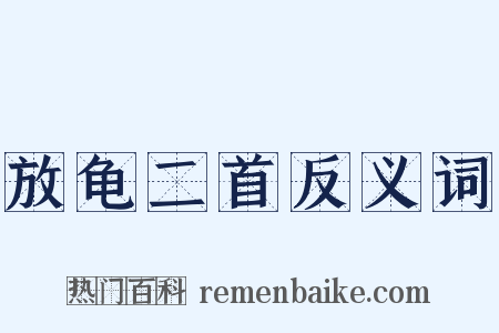 放龟二首反义词是什么意思的图片